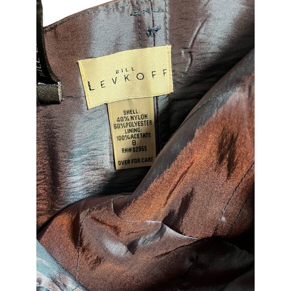 BILL LEVKOFF Iridescent Strapless Ruched Taffeta Dress | Sz 8, Blue NWT - Picture 15 of 16